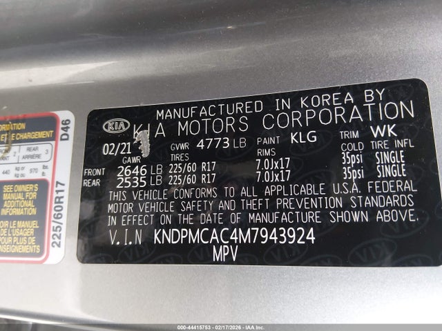 KIA Sportage Lx 2021 KNDPMCAC4M7943924 Image 9