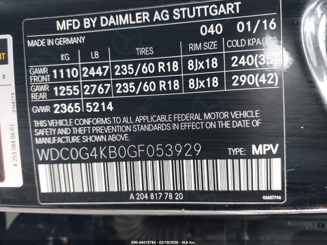 2016 MERCEDES-BENZ GLC 300 WDC0G4KB0GF053929 Photo 8