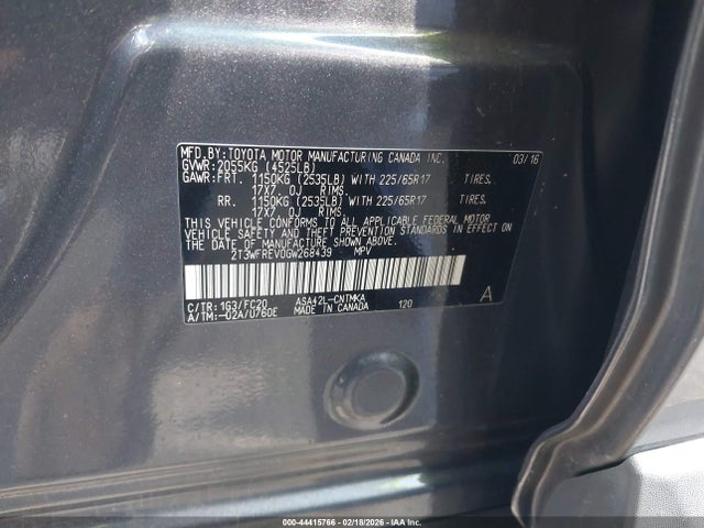 Toyota Rav4 Xle 2016 2T3WFREV0GW268439 Image 9