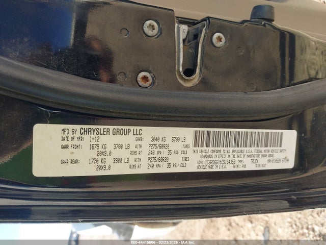 Продаж на аукціоні авто 2012 Ram 1500 Slt, vin: 1C6RD6GT5CS194359, номер лоту: 44415806