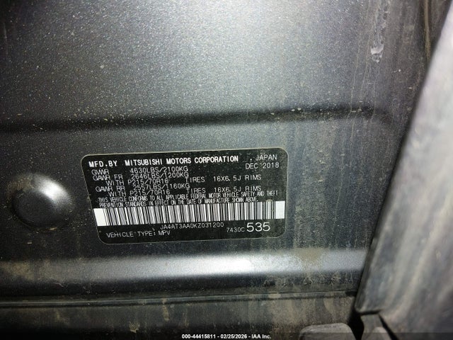 2019 MITSUBISHI ECLIPSE CROSS JA4AT3AA0KZ031200 Photo 8