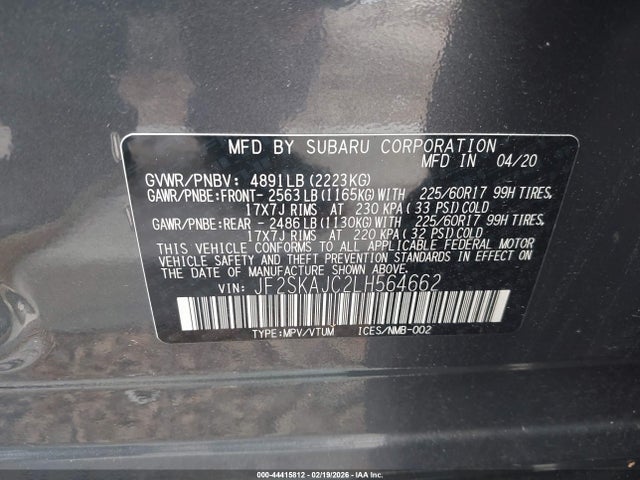 Subaru Forester Premium 2020 JF2SKAJC2LH564662 Image 9