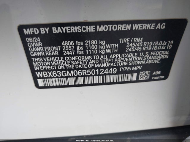 2024 Bmw X2 Xdrive28i მანქანა იყიდება აუქციონზე, vin: WBX63GM06R5012449, აუქციონის ნომერი: 44415821