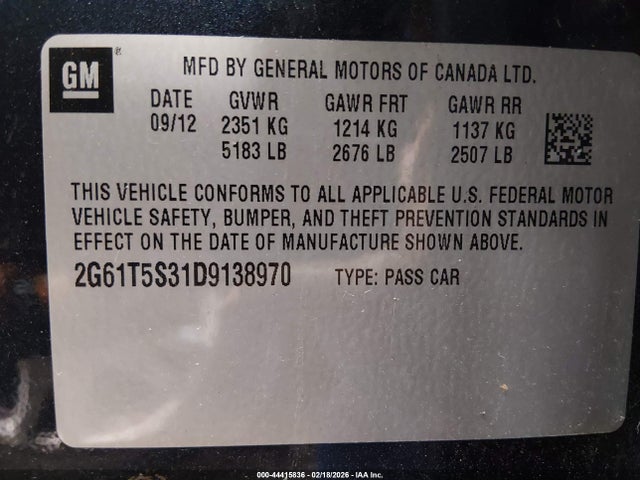 2013 CADILLAC XTS 2G61T5S31D9138970 Photo 8