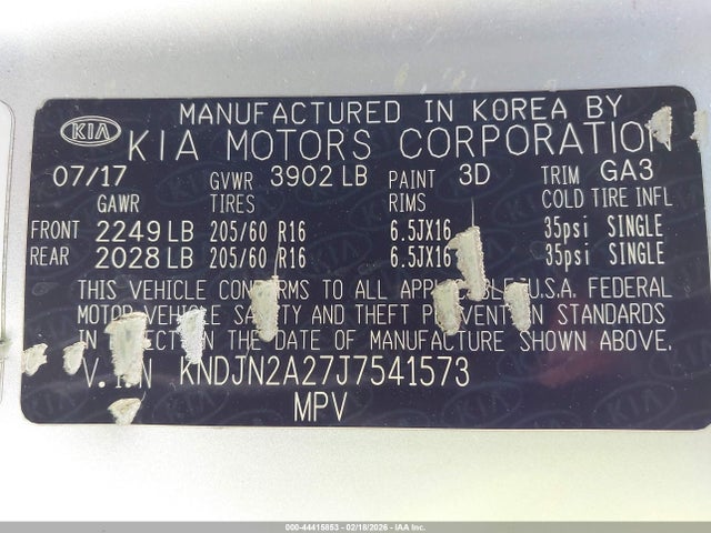 KNDJN2A27J7541573 KIA Soul