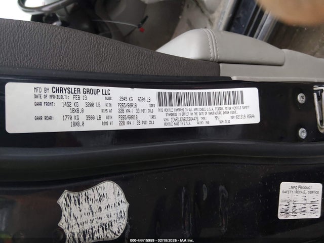 Aukcja sprzedaży 2013 Dodge Durango Crew, vin: 1C4RDJDG6DC664476, numer aukcji: 44415959