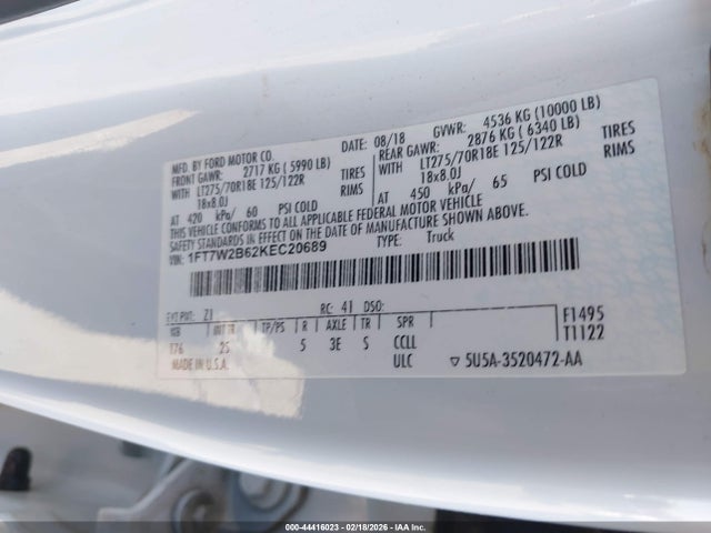 Ford F-250 Xlt 2019 1FT7W2B62KEC20689 Image 9