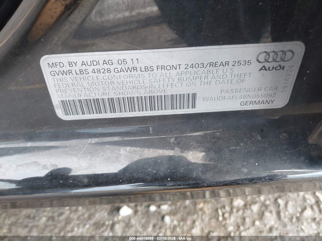 2011 AUDI A4 WAUDFAFL4BN055092 Photo 8