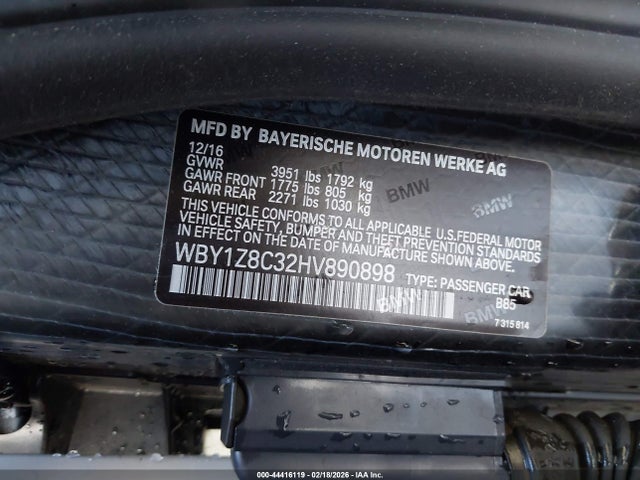 BMW I3 94 Ah W/range Extender 2017 WBY1Z8C32HV890898 Image 9