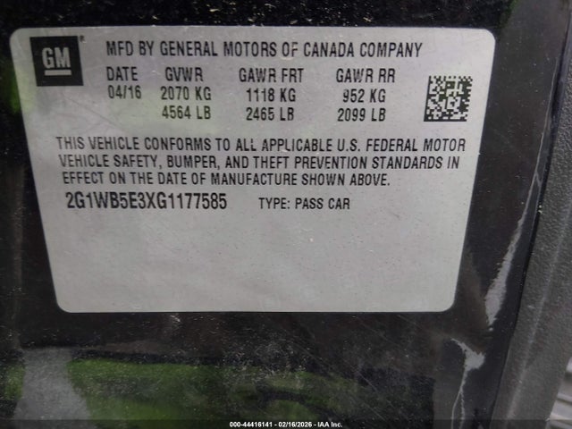 2G1WB5E3XG1177585 Chevrolet Impala Limited Lt