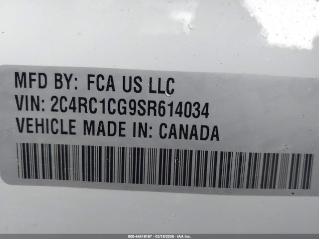 Продаж на аукціоні авто 2025 Chrysler Voyager Lx, vin: 2C4RC1CG9SR614034, номер лоту: 44416167
