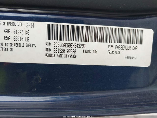 Продаж на аукціоні авто 2014 Chrysler 300c, vin: 2C3CCAEG9EH243796, номер лоту: 44416204