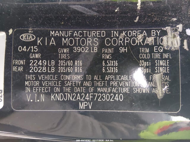 KIA Soul 2015 KNDJN2A24F7230240 Image 9