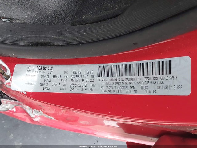 Продаж на аукціоні авто 2020 Ram 1500 Big Horn  4x4 5'7 Box, vin: 1C6SRFFT1LN264121, номер лоту: 44416307