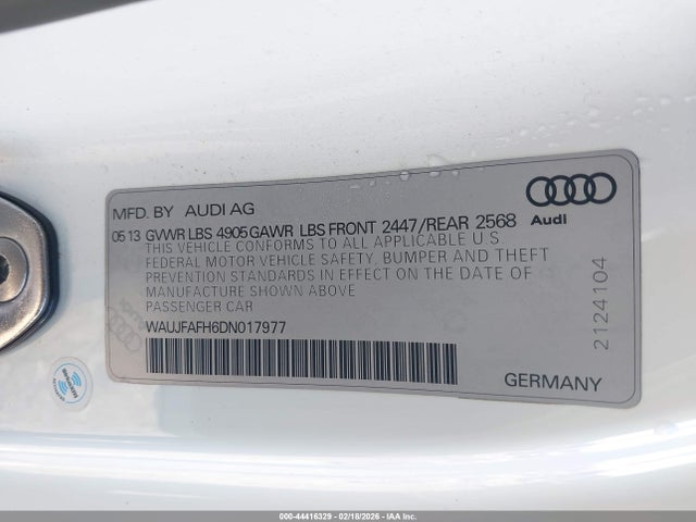 2013 AUDI A5 WAUJFAFH6DN017977 Photo 8