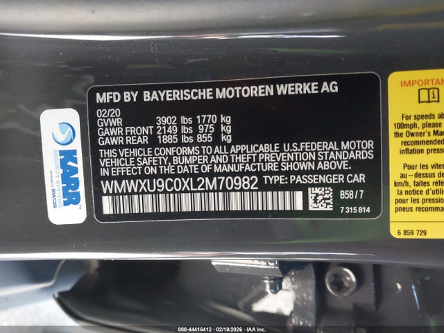 WMWXU9C0XL2M70982 Mini Hardtop Cooper S
