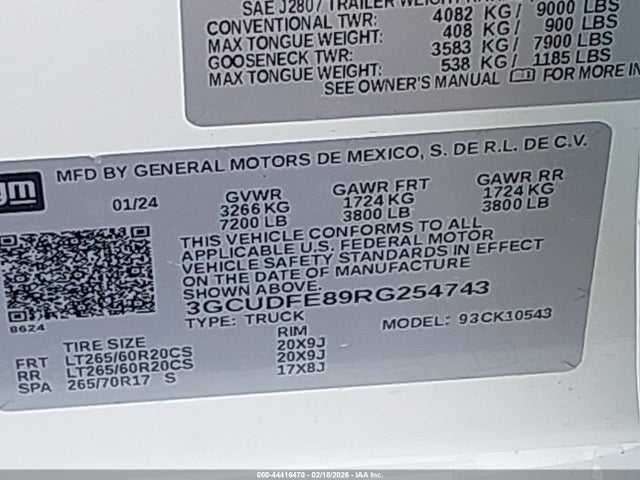 2024 CHEVROLET SILVERADO 1500 3GCUDFE89RG254743 Photo 8