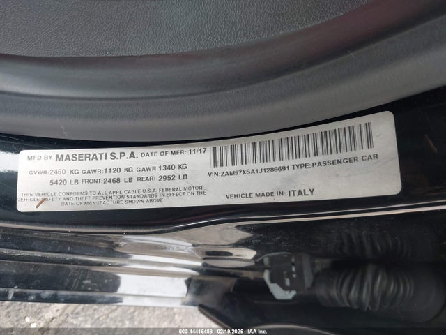 2018 MASERATI GHIBLI ZAM57XSA1J1286691 Photo 8