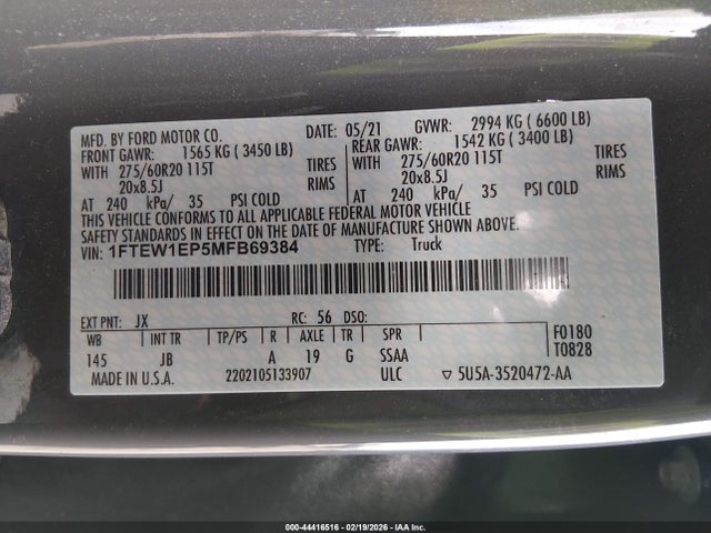 Ford F-150 Xl 2021 1FTEW1EP5MFB69384 Image 9