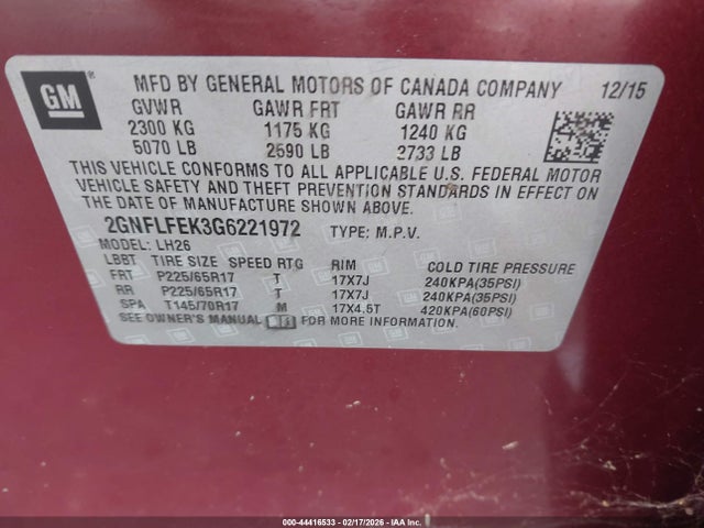 2016 CHEVROLET EQUINOX 2GNFLFEK3G6221972 Photo 8