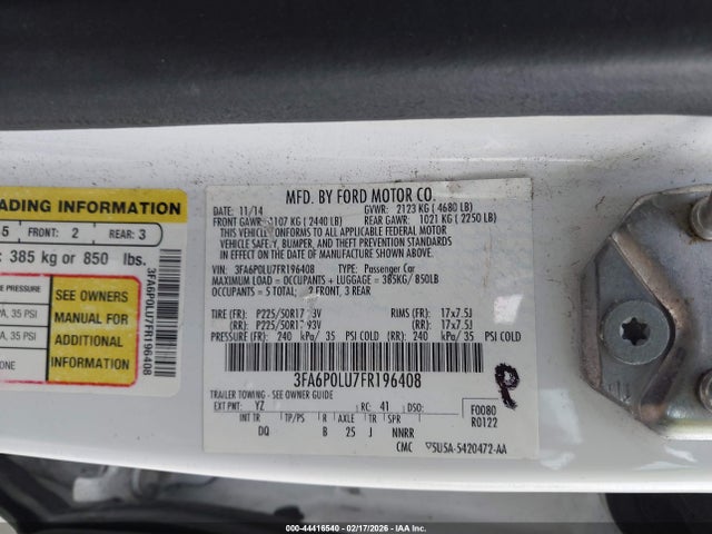 Ford Fusion Hybrid Se 2015 3FA6P0LU7FR196408 Image 9