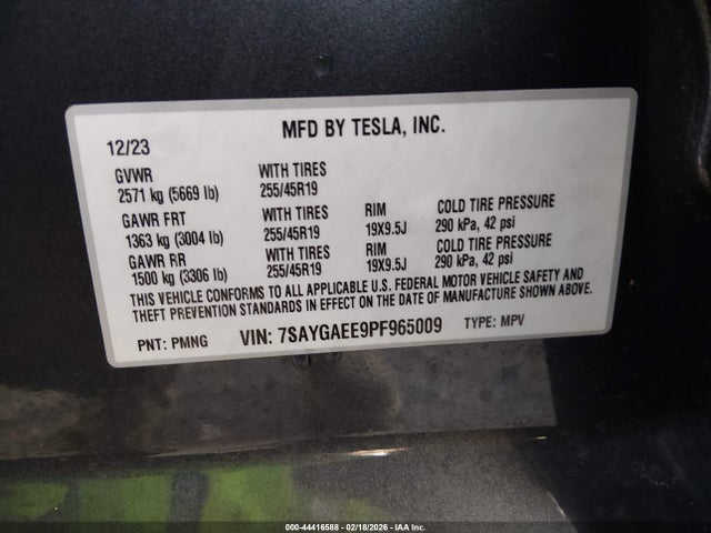 2023 TESLA MODEL Y 7SAYGAEE9PF965009 Photo 8