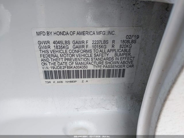 Aukcja sprzedaży 2019 Acura Ilx Premium   A-spec Packages/technology   A-spec Packages, vin: 19UDE2F89KA004350, numer aukcji: 44416591