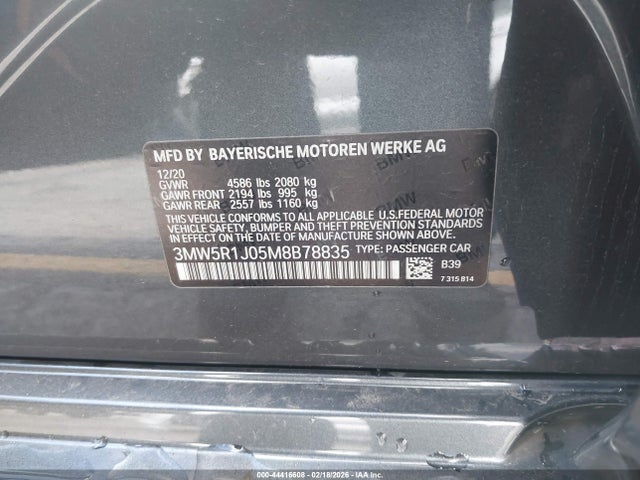 3MW5R1J05M8B78835 BMW 330I