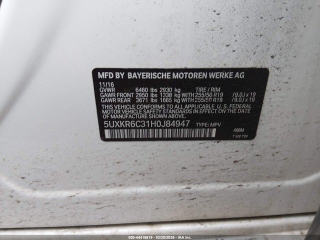 5UXKR6C31H0J84947 BMW X5 Xdrive50i