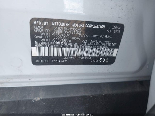 JA4J3VA81RZ020354 Mitsubishi Outlander Se 2.5 2wd