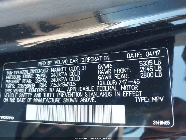 2017 VOLVO V90 CROSS COUNTRY YV4A22NL7H1007303 Photo 8