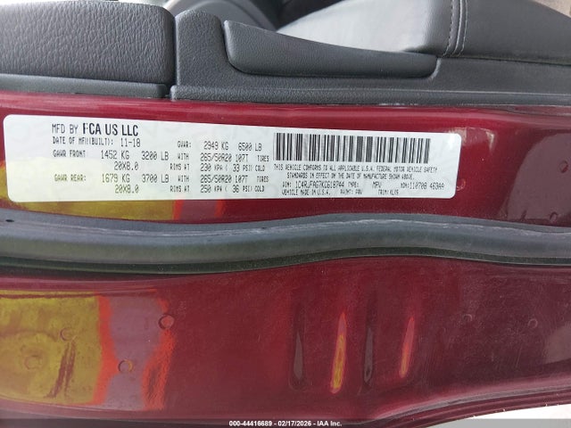 1C4RJFAG7KC618744 Jeep Grand Cherokee Altitude 4x4