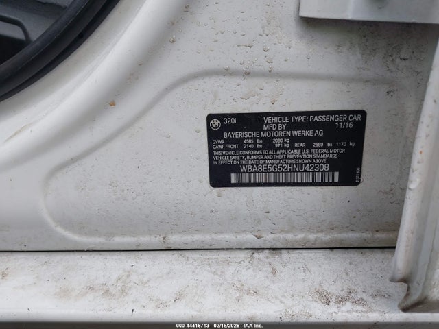 2017 BMW 320I WBA8E5G52HNU42308 Photo 8