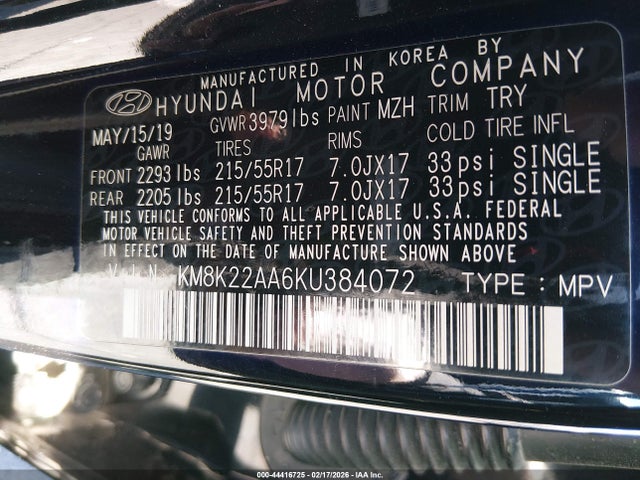 Hyundai Kona Sel 2019 KM8K22AA6KU384072 Image 9