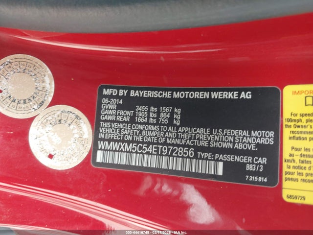 2014 MINI HARDTOP WMWXM5C54ET972856 Photo 8