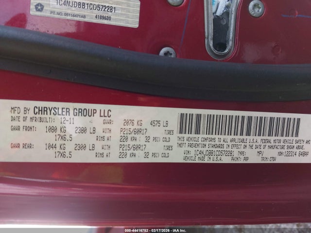 2012 JEEP COMPASS 1C4NJDBB1CD572281 Photo 8