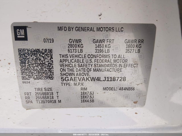 2020 BUICK ENCLAVE 5GAEVAKW4LJ118728 Photo 8