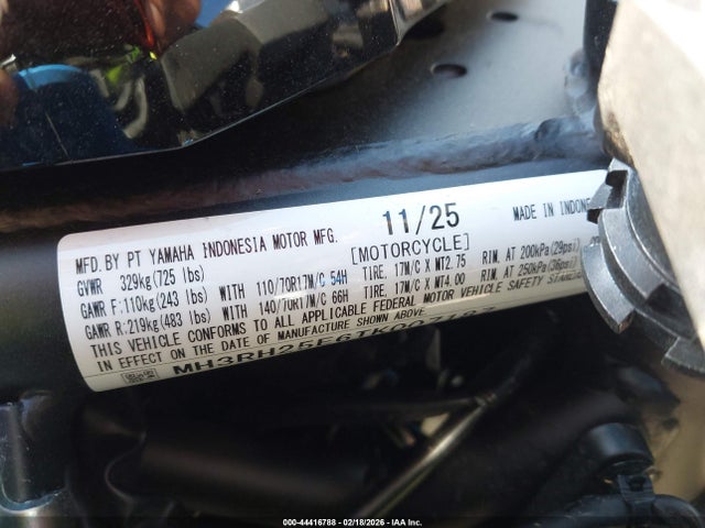 Yamaha Yfz320 A 2026 MH3RH25E6TK007187 Image 10