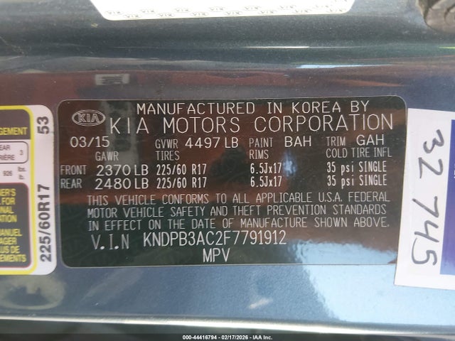 KIA Sportage Lx 2015 KNDPB3AC2F7791912 Image 9