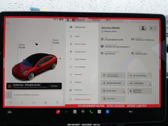 Aukcja sprzedaży 2022 Tesla Model 3 Long Range Dual Motor All-wheel Drive, vin: 5YJ3E1EB6NF142795, numer aukcji: 44416827