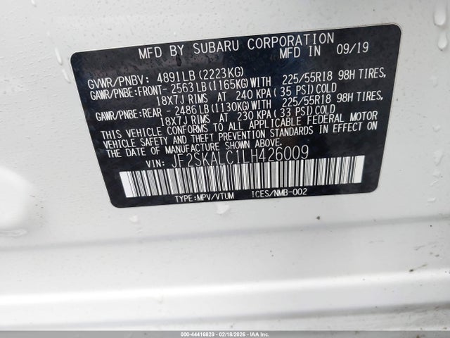 JF2SKALC1LH426009 Subaru Forester Sport