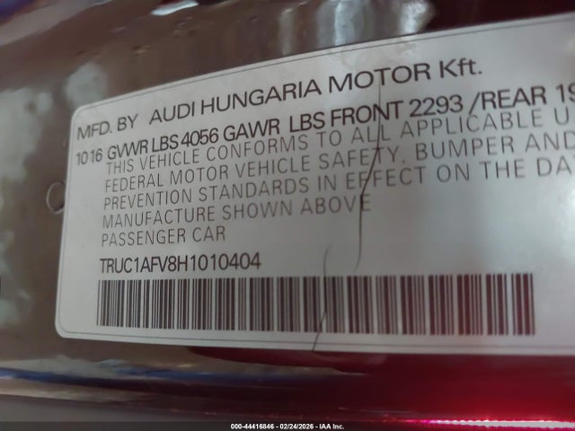 2017 AUDI TTS TRUC1AFV8H1010404 Photo 8