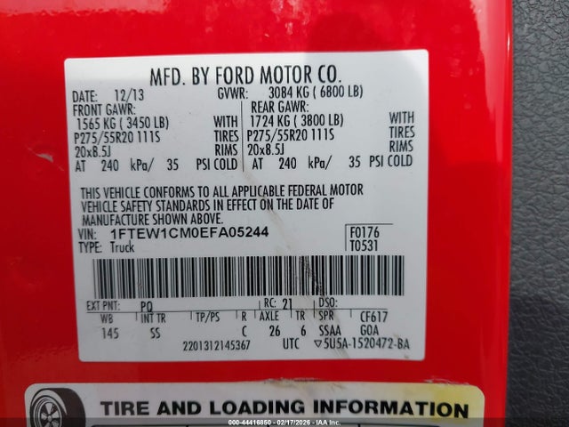 Ford F-150 Stx 2014 1FTEW1CM0EFA05244 Image 9