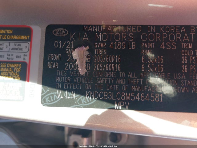 KNDCB3LC8M5464581 KIA Niro Lxs