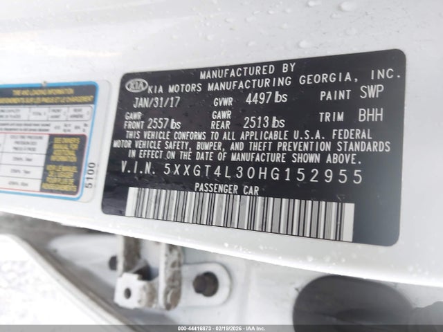 5XXGT4L30HG152955 KIA Optima Lx