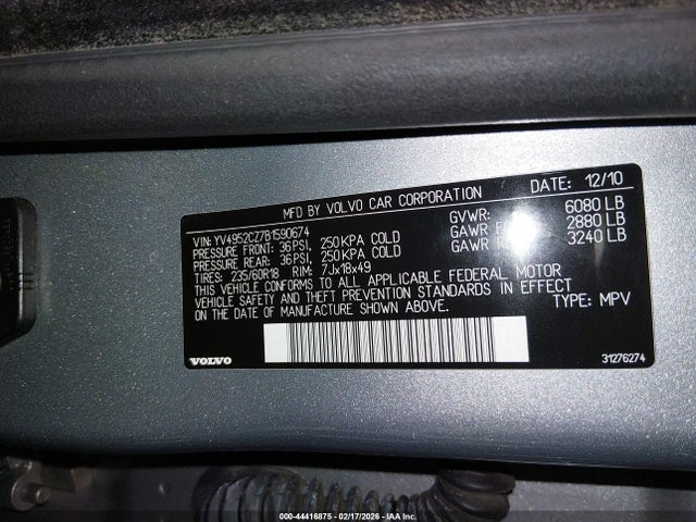 2011 VOLVO XC90 YV4952CZ7B1590674 Photo 8