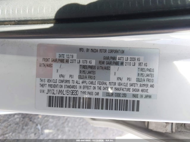 JM1GL1VMXL1519630 Mazda Mazda6 Touring