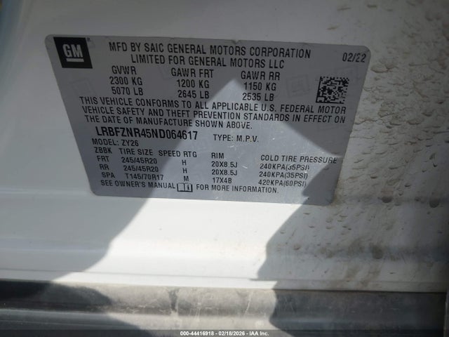 2022 BUICK ENVISION LRBFZNR45ND064617 Photo 8