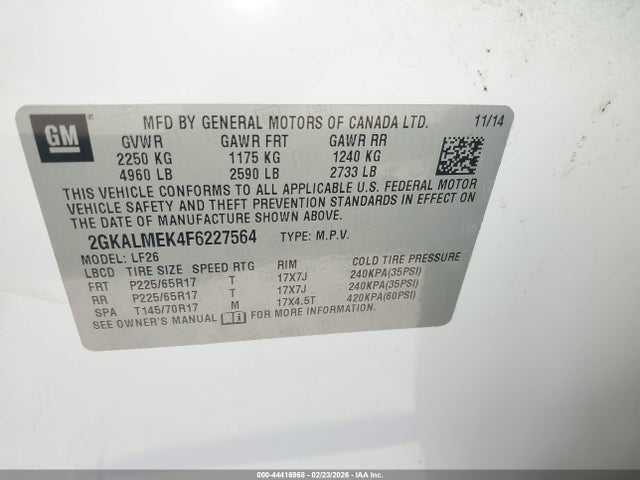 2GKALMEK4F6227564 GMC Terrain Sle-1