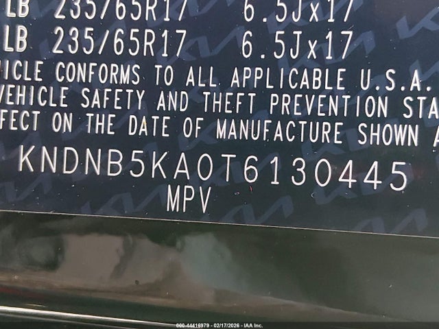 KNDNB5KA0T6130445 KIA Carnival Mpv Hybrid Lxs